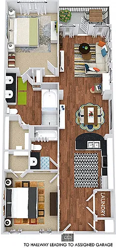 Floor plan Woodland with Assigned Garage