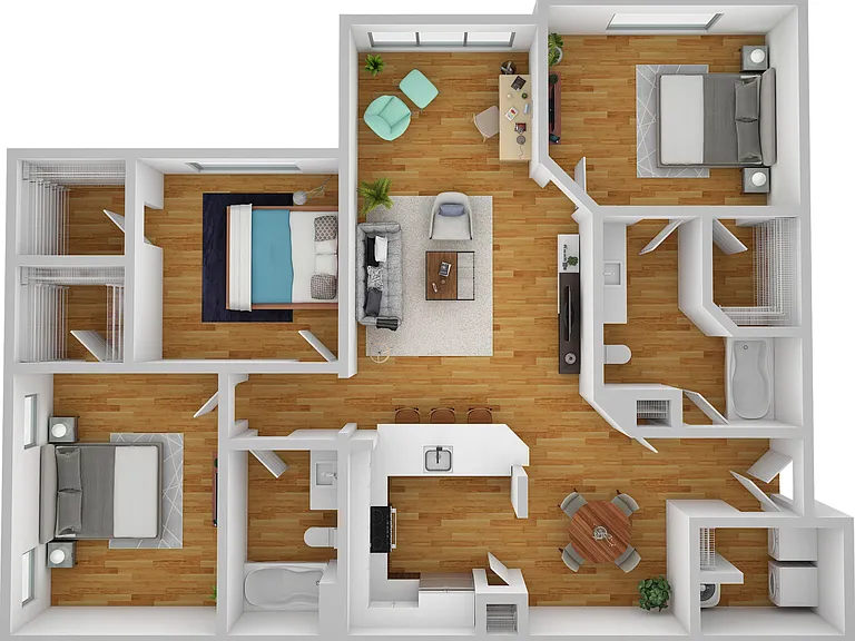 3 Bedroom | 2 Bath | 1305 SF 3 Bedroom | 2 Bath | 1305 SF