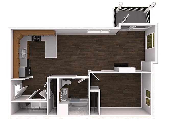 Floor plan 1x1d