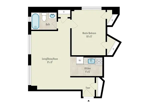 Floor plan 1 Bedroom