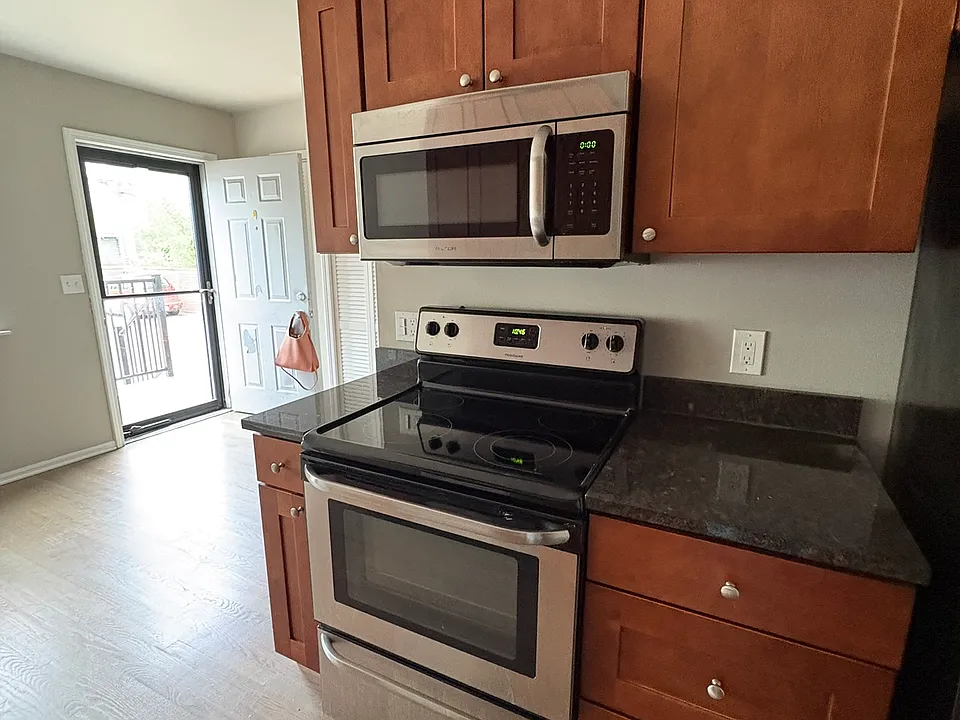 stainless steel stove and microwave
