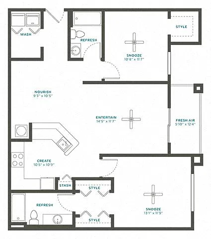 Floor plan 2B Renovation 4