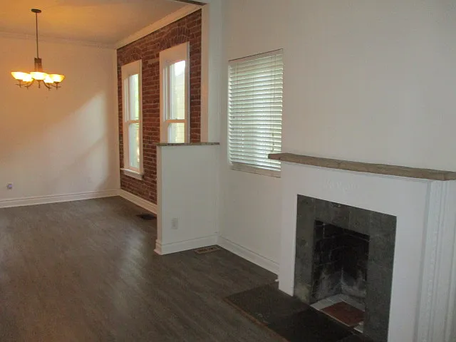 Large living area and dining area.
