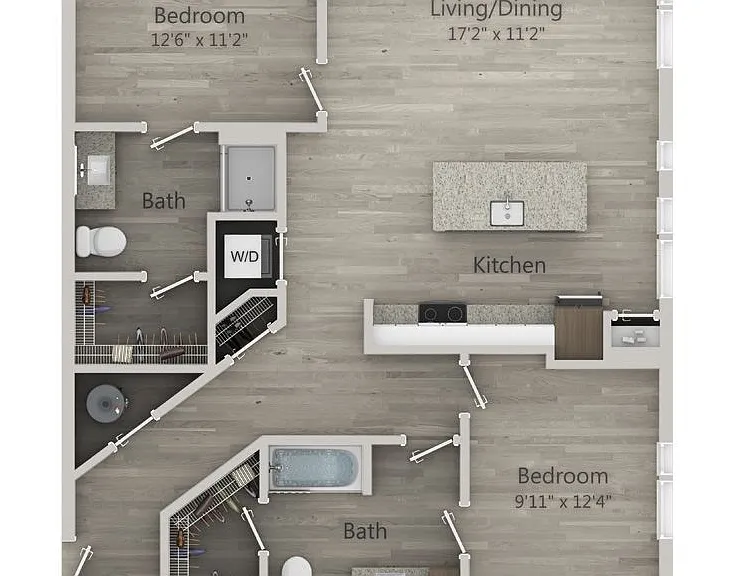Novel NoDa - B4 - 2 Beds - 2 Baths - 1114 Sq. ft.
