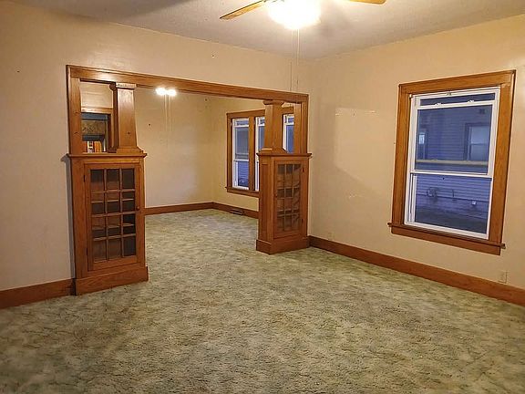 Living room with built-in