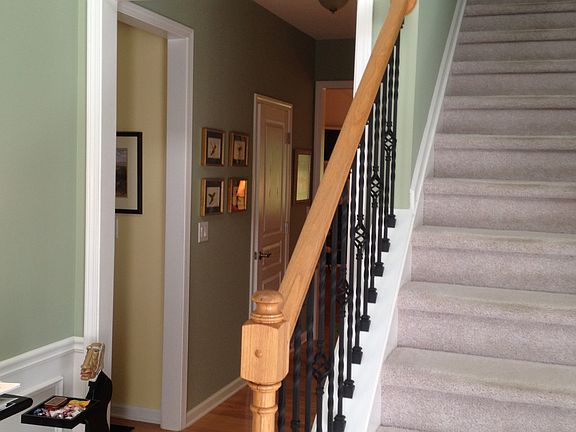 Foyer and 1/2 bath in hall