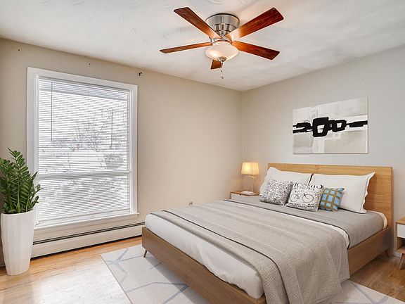 Virtually staged bedroom