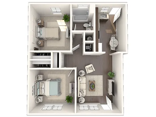 Floor plan Two Bedroom