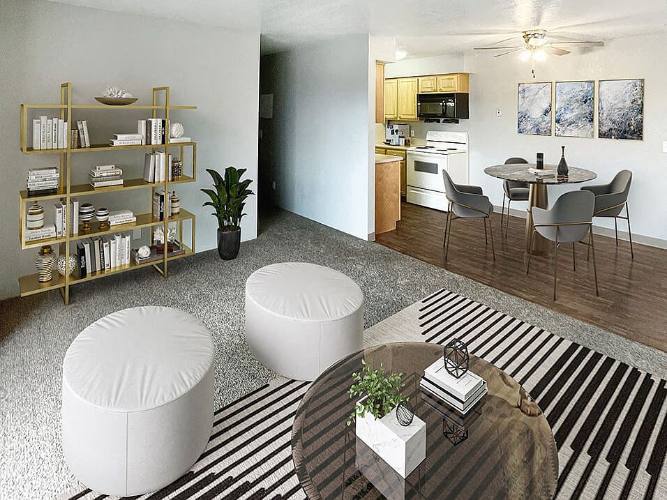 Spacious Carpeted Living Room