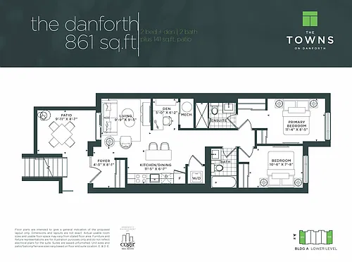 Floor plan 2 Bedroom + den
