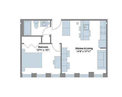 Floor plan 1 Bed