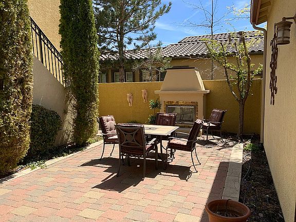 FRONT COURTYARD , FIREPLACE