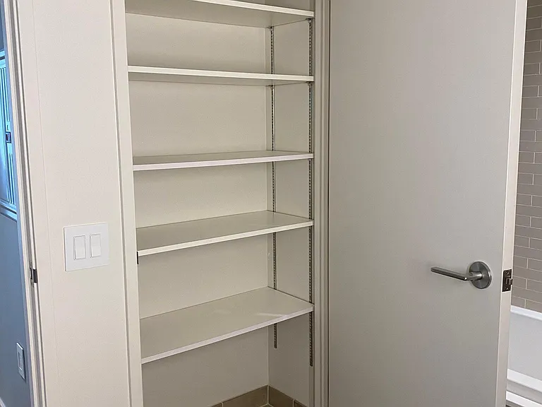 Huge storage closet in the bathroom!