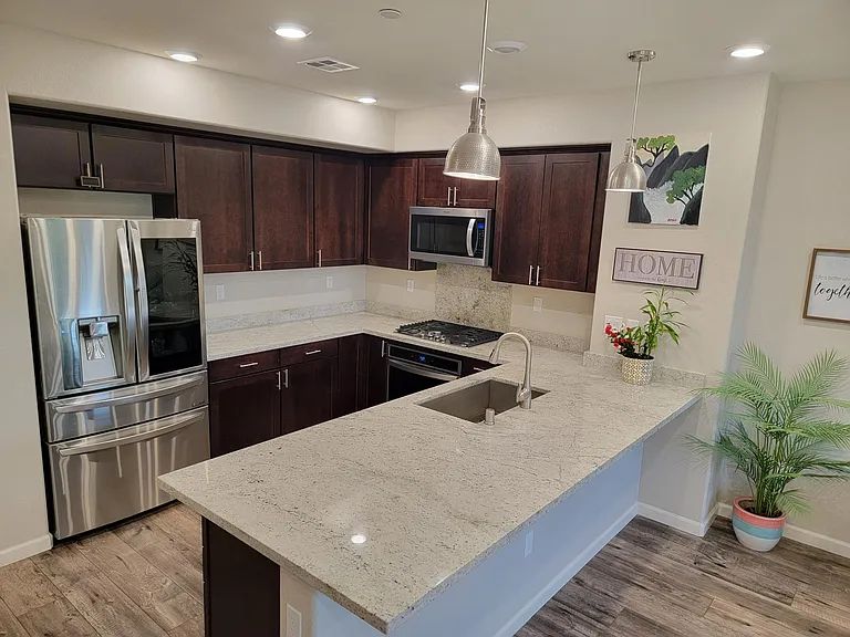 Kitchen with lots of cabinet storage
