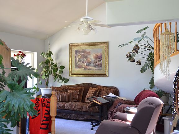 Living room w/custom stairs