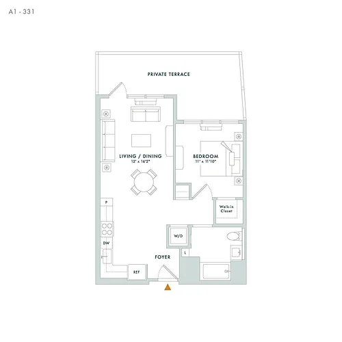 Floor plan A1M1 - Terrace