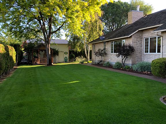 Back yard, gazebo, & shop