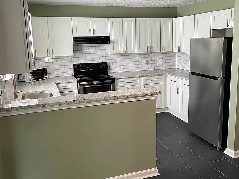Kitchen appliances installed