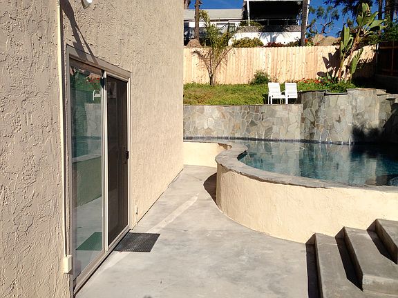 Pool entry from tv room