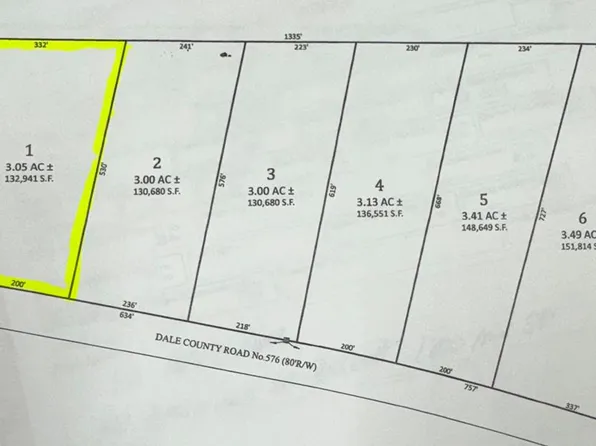 LOT 1 County Rd S #576, Headland, AL 36345