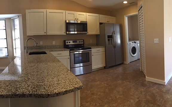 Kitchen & laundry room (with pocket door)