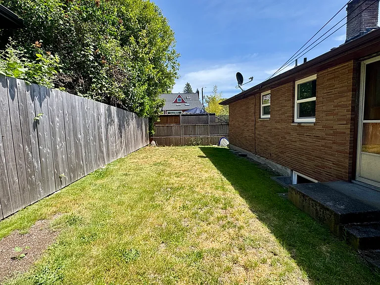 Large fenced yard