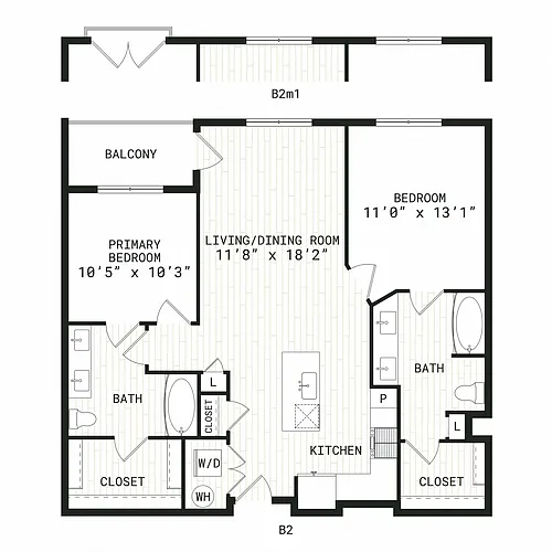 Floor plan B2m1