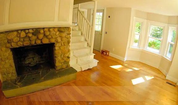 Fieldstone fireplace