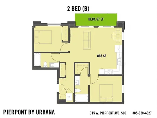 Floor plan 2 BED (B)