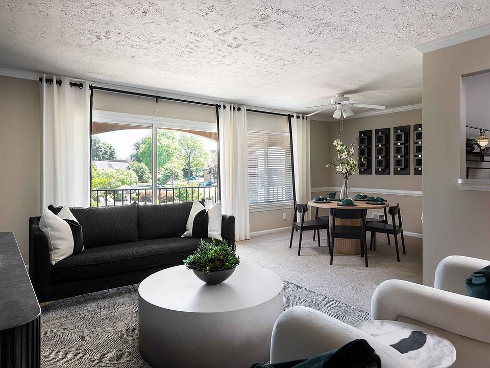 Open living room with bright windows