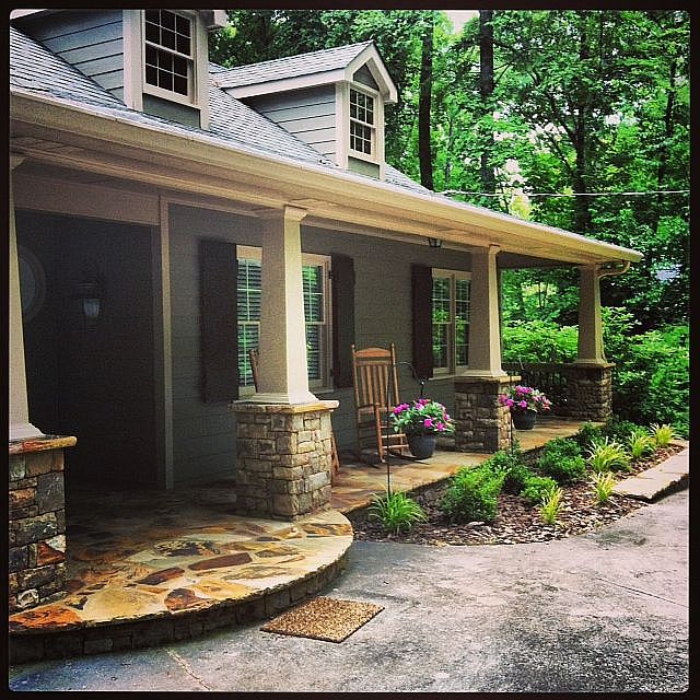 New stone porch added 2012