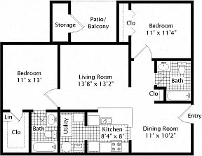 Floor plan 2 Bedroom