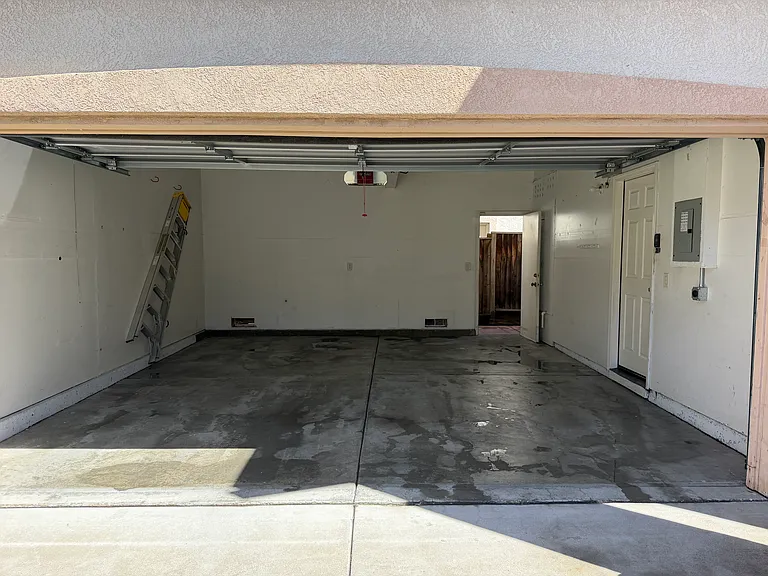 Two car garage with EV outlet
