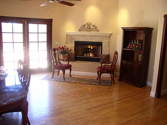 Great Room with one of two fireplaces