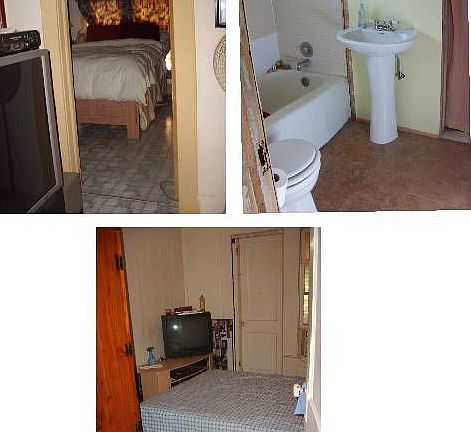 Bathroom and 2 bedrooms