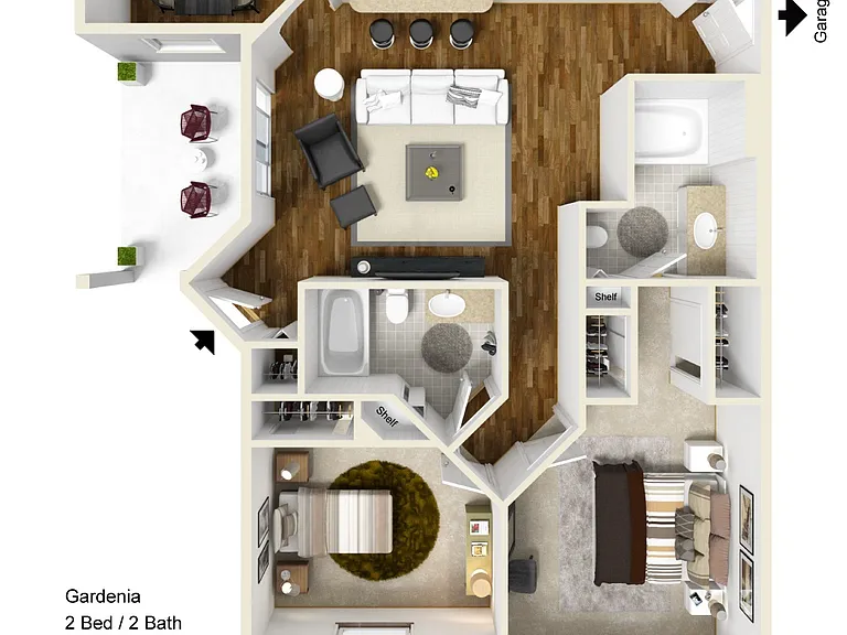 Gardenia floor plan Villas at Gateway
