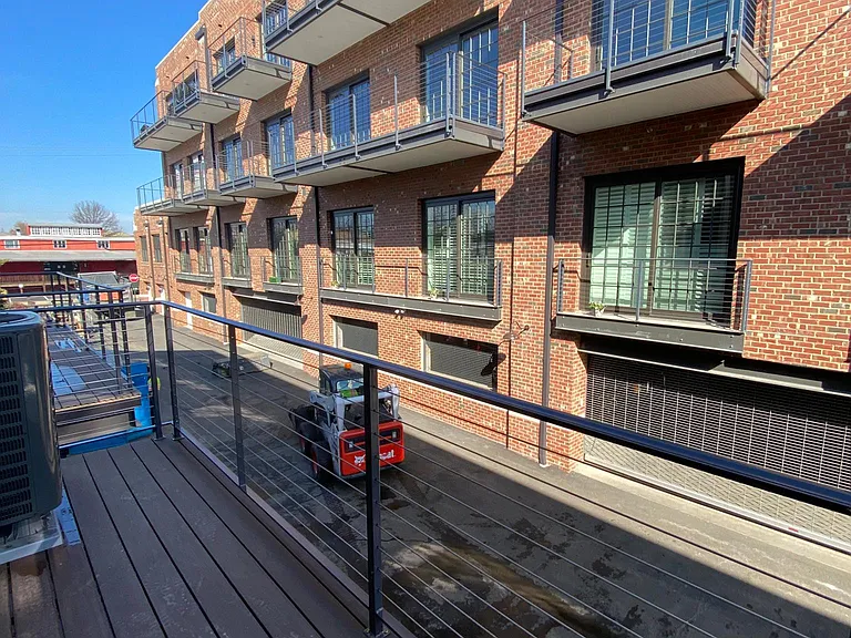 View from balcony off kitchen