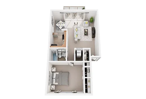 Floor plan 1 Bedroom Deluxe