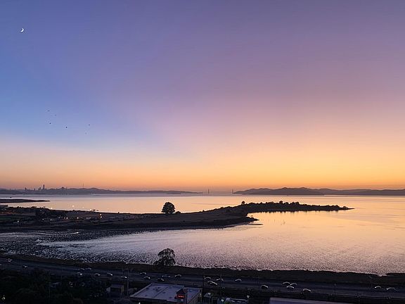 Beautiful view of the Bay from the condo balcony.