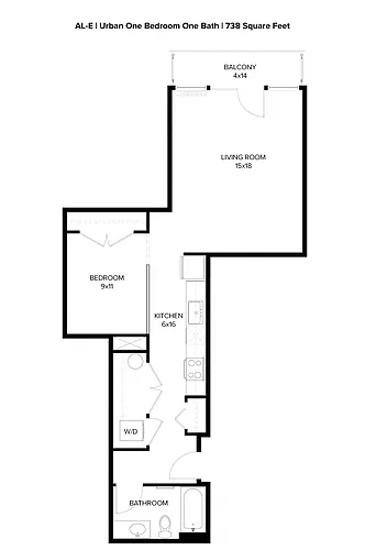 Floor plan Urban 1x1 H