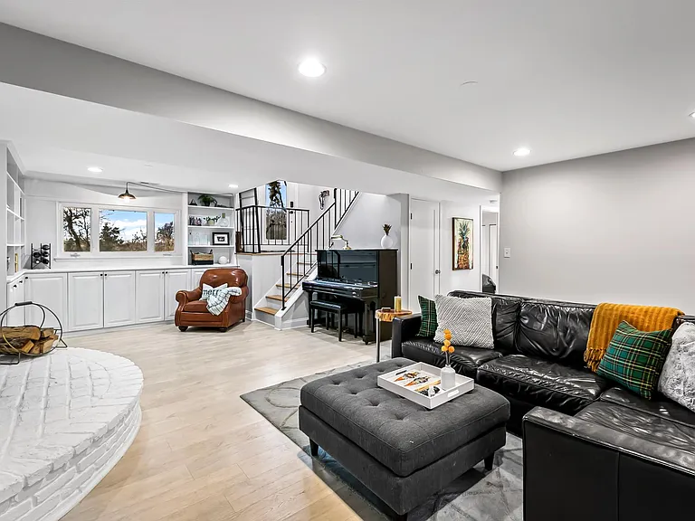 Built-ins provide so much storage for games, toys, liquor cabinet, etc!