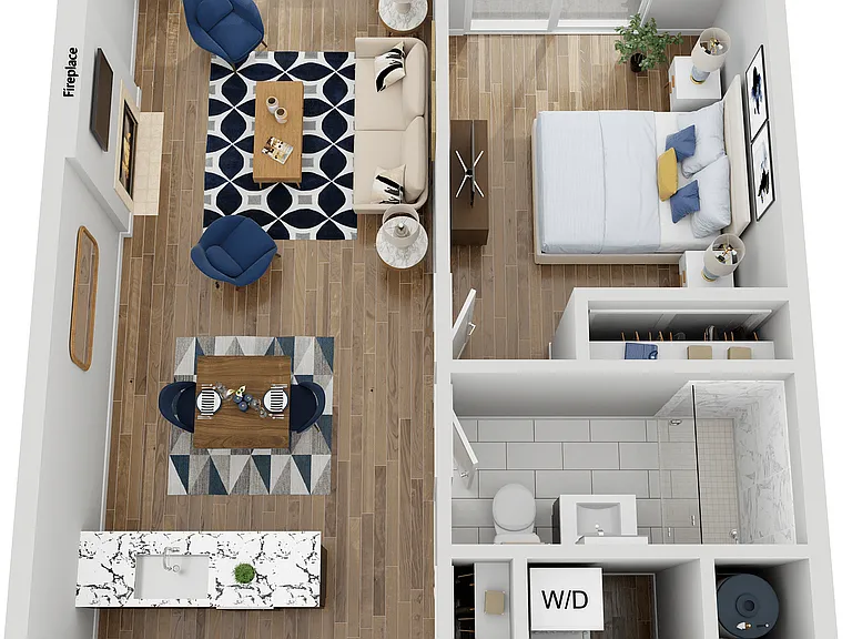 Explore the elegant design of this urban apartment, featuring a stylish open-concept layout. Explore the elegant design of this urban apartment, featuring a stylish open-concept layout.