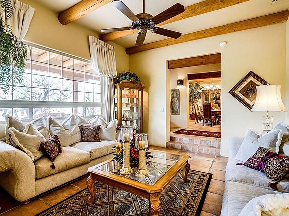 sunken formal living room furnished
