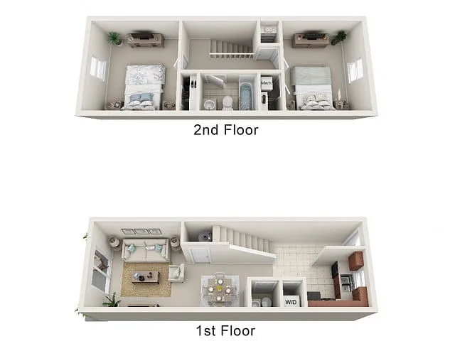 Floor plan 2 Bedroom 1.5