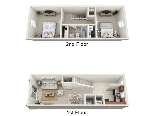 Floor plan 2 Bedroom 1.5