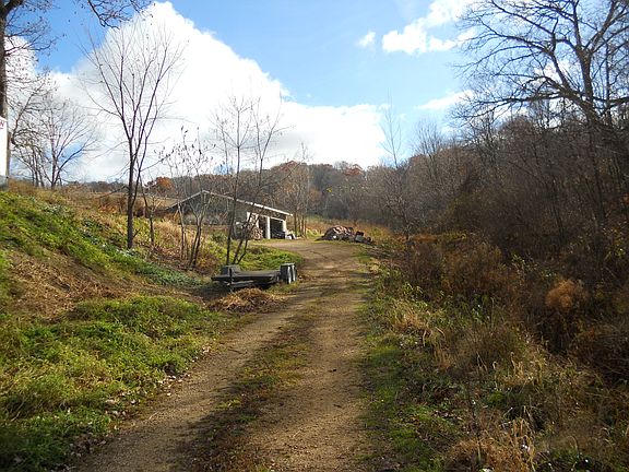 Garage & circular driveway