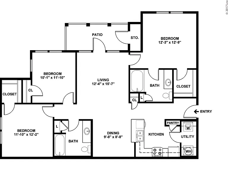 C1: Beds - 3: Baths - 2: SqFt Range - 1220 to 1220
