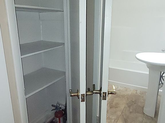 Linen closet and bath doorway