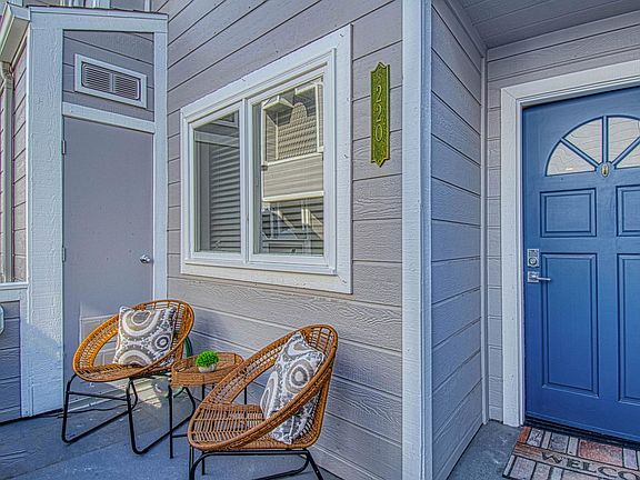 Front door and patio