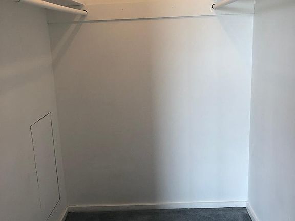 Spacious walk-in closet in bedroom